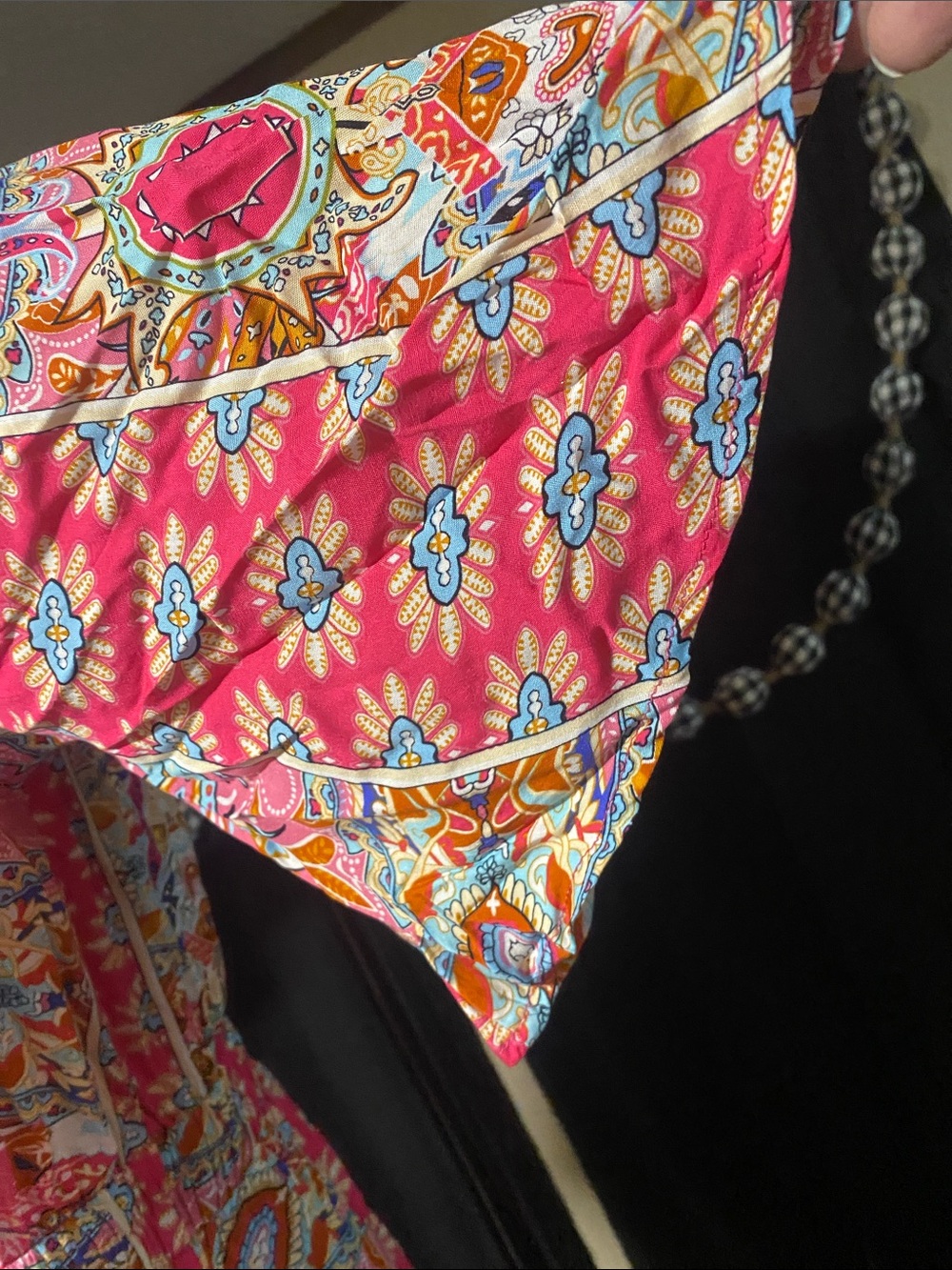 Women’s Pink Floral Tie-Front Jumpsuit Romper - Picture 6 of 7